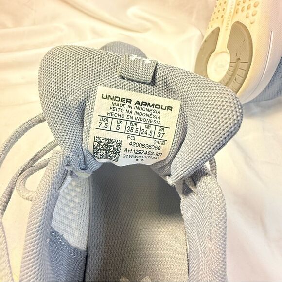 Under Armour Rapid Gray Athletic Running Sneakers size 7.5 - Picture 8 of 9
